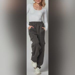 🆕Slate Fleece Lined Cargo Sweat Jogger Pants